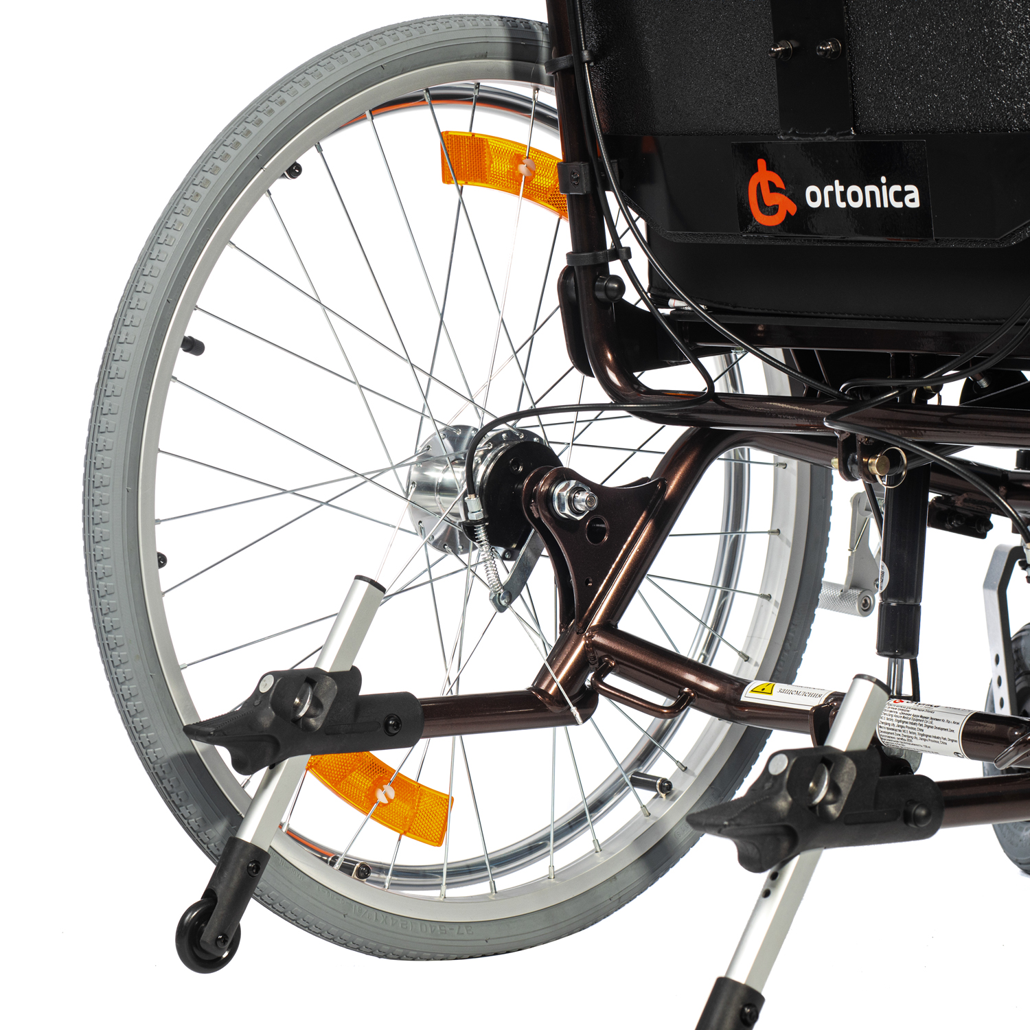 Кресло-коляска инвалидная ORTONICA Comfort 600 до 130кг (цельно-литые шины, ширина сиденья 45,5см) - 12